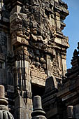 Prambanan - Candi Lara Jonggrang, Shiva Temple, doorways surmounted by a kala head that give access to the inner chambers 